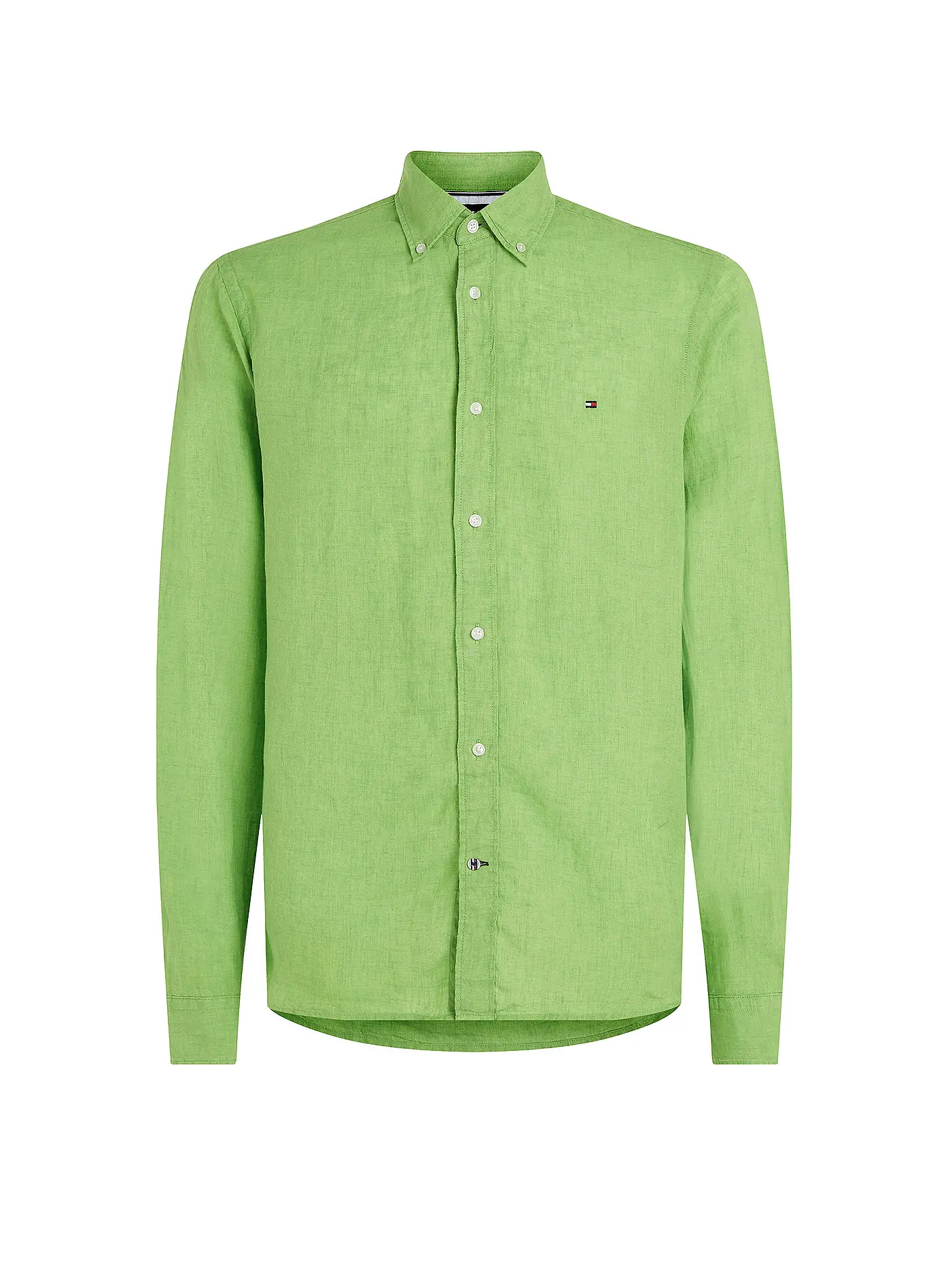 TOMMY HILFIGER | Leinenhemd | grün